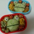 まめたんandママ's cooksnap of when they made 簡単　カエルのお弁当　キャラ弁.