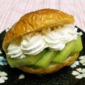 シャンプーハット's cooksnap of when they made クロワッサンのフルーツサンド.