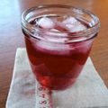 紫の薔薇と真珠。's cooksnap of when they made 冷凍ブルーベリーのハニーサワードリンク.