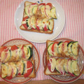 ごりごりら's cooksnap of when they made ズッキーニとトマトの和風トースト.