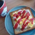 boofoochee's cooksnap of when they made ◇たんぱく質トースト！卵＆チーズ◇.
