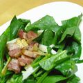 ノンノリノ's cooksnap of when they made ほうれん草とチーズのカリカリベーコンのせ.