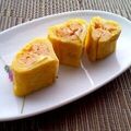 puniＫ's cooksnap of when they made お弁当に✿２色のカラフル卵焼き✿.