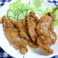 あかいきりん's cooksnap of when they made 豚もも肉の竜田揚げ梅ポン酢がけ～♪.