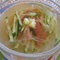 台所で楽しく修行中's cooksnap of when they made きゅうりとライスペーパーで冷たいスープ.