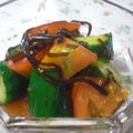 のんのんSTELLA's cooksnap of when they made トマトときゅうりと塩昆布のサラダ～梅ドレ.