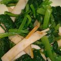 mokun's cooksnap of when they made 小松菜ハムのわさび醤油和え.