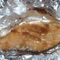 toshiebaba's cooksnap of when they made きのこと鮭のホイル焼き☆味噌マヨソース.