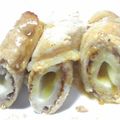 おけにゃんこ's cooksnap of when they made 簡単！ちくわしそチーズ肉巻き.