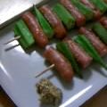 chie-zou88's cooksnap of when they made オクラとウインナーの串焼き.