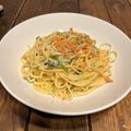 rudygirl's cooksnap of when they made 簡単＊サーモンほうれん草のクリームパスタ.