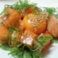 ﾊﾟﾝﾀﾞｯｺ's cooksnap of when they made サーモンの卵黄のせ☆和風ユッケ仕立て.
