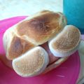 REI_MAM's cooksnap of when they made ハムマシュマロトースト～わさびマヨ編～.