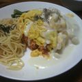 ikeemi's cooksnap of when they made 具だくさんホワイトソースオム.