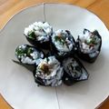 keich's cooksnap of when they made アジアンテイスト♥　パクチーうめ巻：P.