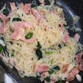 ユカtoマオマオ's cooksnap of when they made ベーコンとほうれん草の白滝ペペロン.
