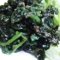 ユーロン's cooksnap of when they made ○ほうれん草とわかめの胡麻和え○.