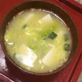 ‐綾子‐'s cooksnap of when they made ニラ玉豆腐の味噌汁.
