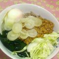 ‐綾子‐'s cooksnap of when they made 納豆マヨで、温玉冷やしサラダそば！.