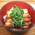 うっきー太郎's cooksnap of when they made ちくわのかば焼き丼.