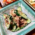 木漏れ日の台所's cooksnap of when they made 梅味噌󠄀ごまマヨきゅうり梅チューブでお手軽.