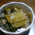 みとー's cooksnap of when they made ☆圧力鍋★高菜とさつま揚げの煮浸し☆.