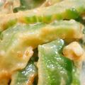 熊人すみこ's cooksnap of when they made ゴーヤとサルサのマヨサラダ.