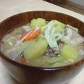 ふんか's cooksnap of when they made さつまいもと具沢山の『豚汁風』味噌汁.