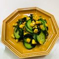 あっこ姉's cooksnap of when they made きゅうりとわかめとコーンの中華風サラダ.