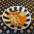 龍青空ママ's cooksnap of when they made 蓮根・大根とカニかまぼこのサッと煮♪.