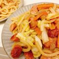 👦👶ママ's cooksnap of when they made ☆焼うどん☆ バター醤油味.