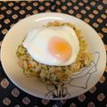 龍青空ママ's cooksnap of when they made 目玉焼き乗せ♬カレーチャーハン☆.