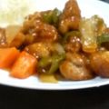 ピース　（＾＾）ｖ's cooksnap of when they made 豚肉じゃないから!?簡単☆酢鶏♪.