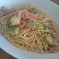 ＊Luke＊'s cooksnap of when they made 簡単(^^)アボカドとベーコンのパスタ.