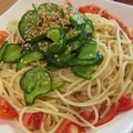 ミニチュアバジル's cooksnap of when they made きゅうりとツナの冷製パスタ☆.