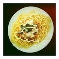salymama's cooksnap of when they made レンジでチン！まさかのキムチパスタ！.