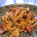 iris1002's cooksnap of when they made きのことベーコンのクリームパスタ.