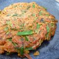 ゆうこ26's cooksnap of when they made マーボー豆腐の素で作る簡単チヂミ.
