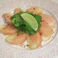 tink☆'s cooksnap of when they made 桃と生ハムのベーグルサンド.
