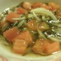 mihokid's cooksnap of when they made 和えるだけ★玉ねぎトマトのもずく酢サラダ.