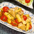 maiharunao's cooksnap of when they made ■鶏と長芋とトマトのニンニク香り炒め■.