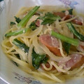 しおとも's cooksnap of when they made 簡単☆小松菜とソーセージのクリームパスタ.