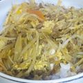 にゃん☆れぼ's cooksnap of when they made もやしとキャベツの鶏そぼろ✿中華風（丼）.