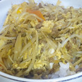 にゃん☆れぼ's cooksnap of when they made もやしとキャベツの鶏そぼろ✿中華風（丼）.