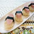Kenmamac's cooksnap of when they made おさかなソーセージのおむすび♪*゜.