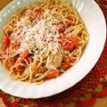 ルリナ's cooksnap of when they made フレッシュトマトとソーセージのパスタ.