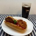 horseland's cooksnap of when they made ロールパンのシンプルハンバーグサンド.