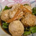 おつね's cooksnap of when they made 鶏つくねと彩り野菜の甘醤油あんかけ.