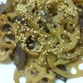 いまきらく's cooksnap of when they made 牛肉とレンコンの甘辛炒め煮.