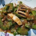 ゆうママゴリラ's cooksnap of when they made ゴーヤーとゲソの味噌オイスター炒め.